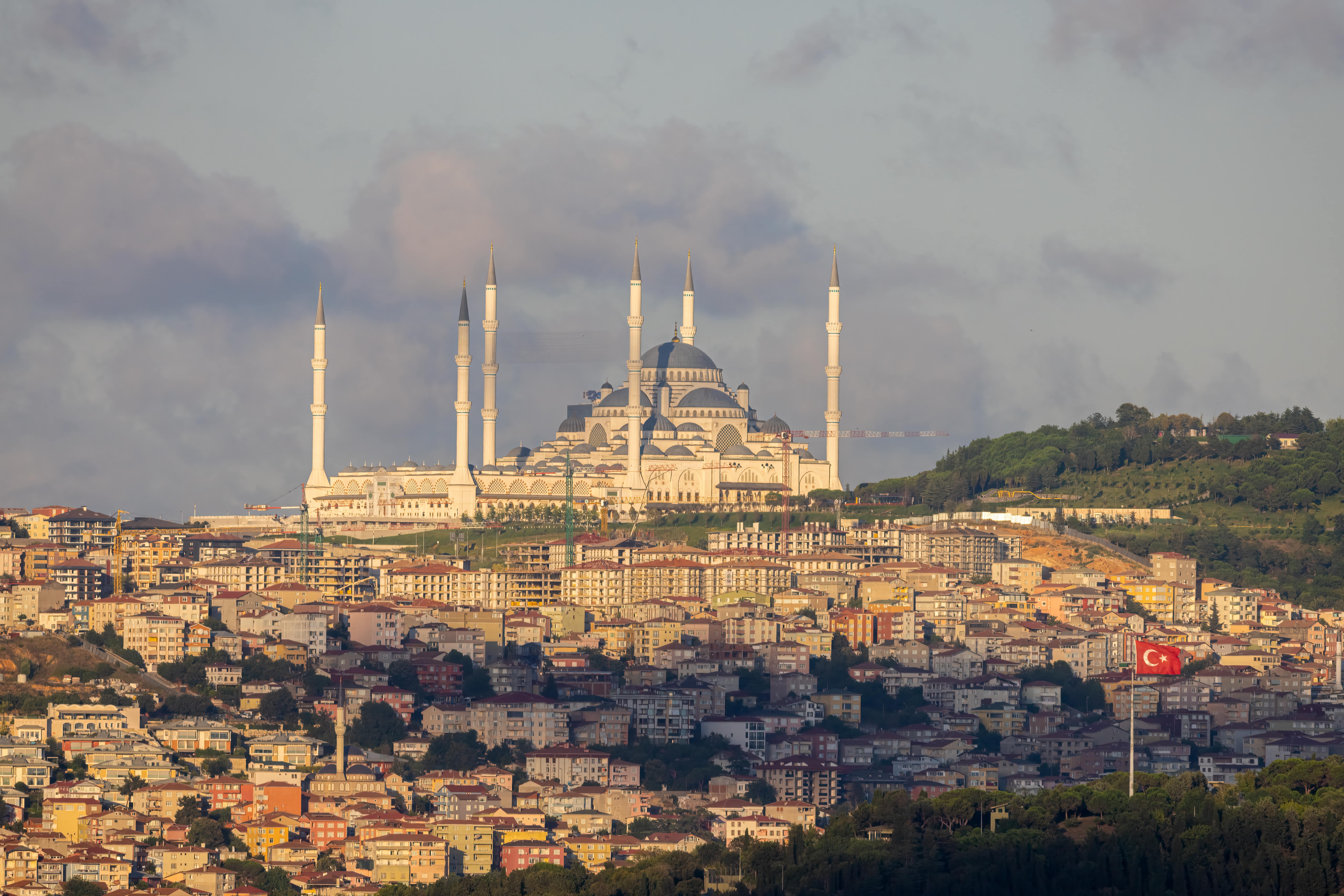 Çamlıca Mosque, located on the Çamlıca Hill in Istanbul, Turkey