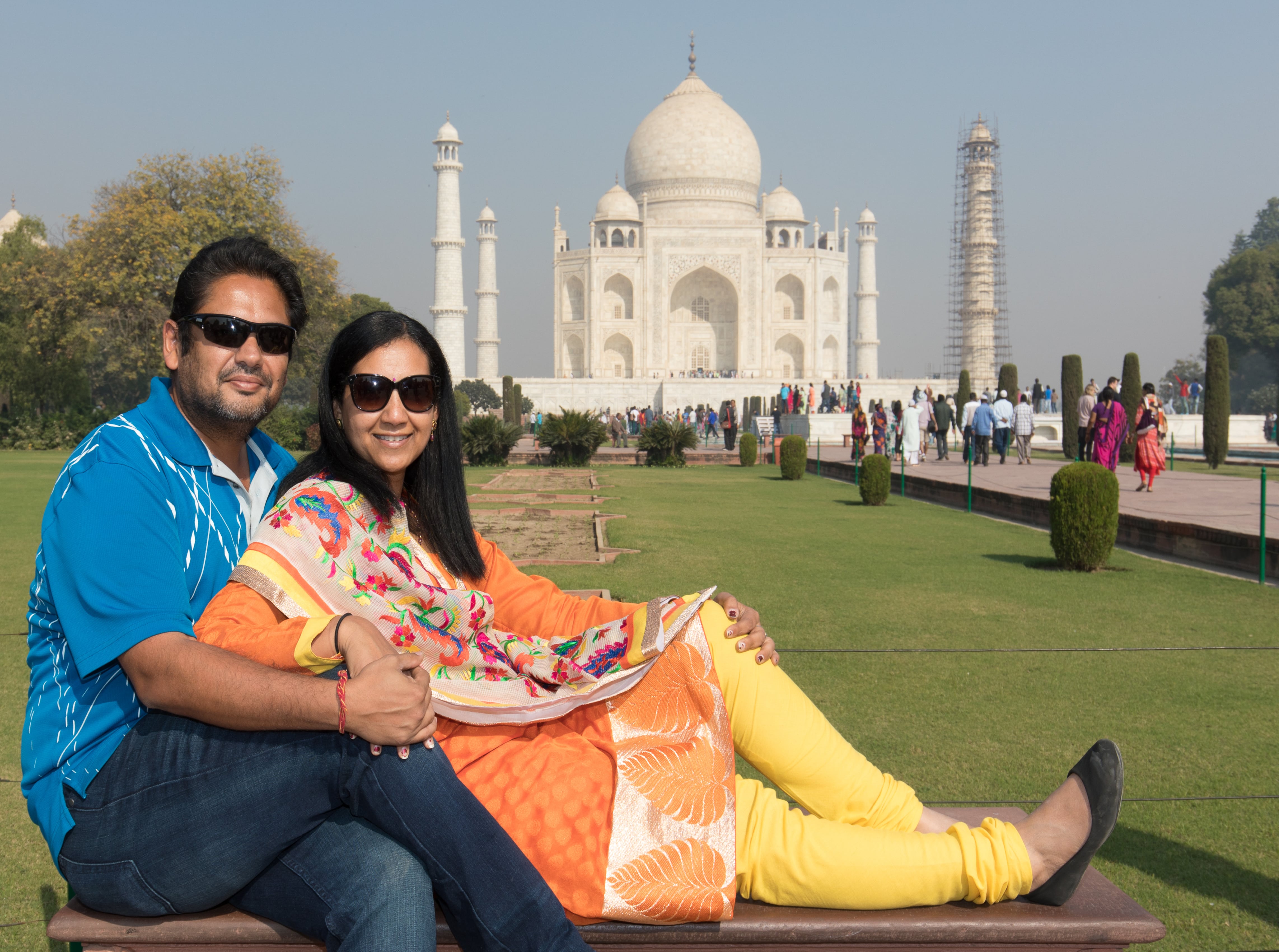 Portrait in front of Taj Mahal