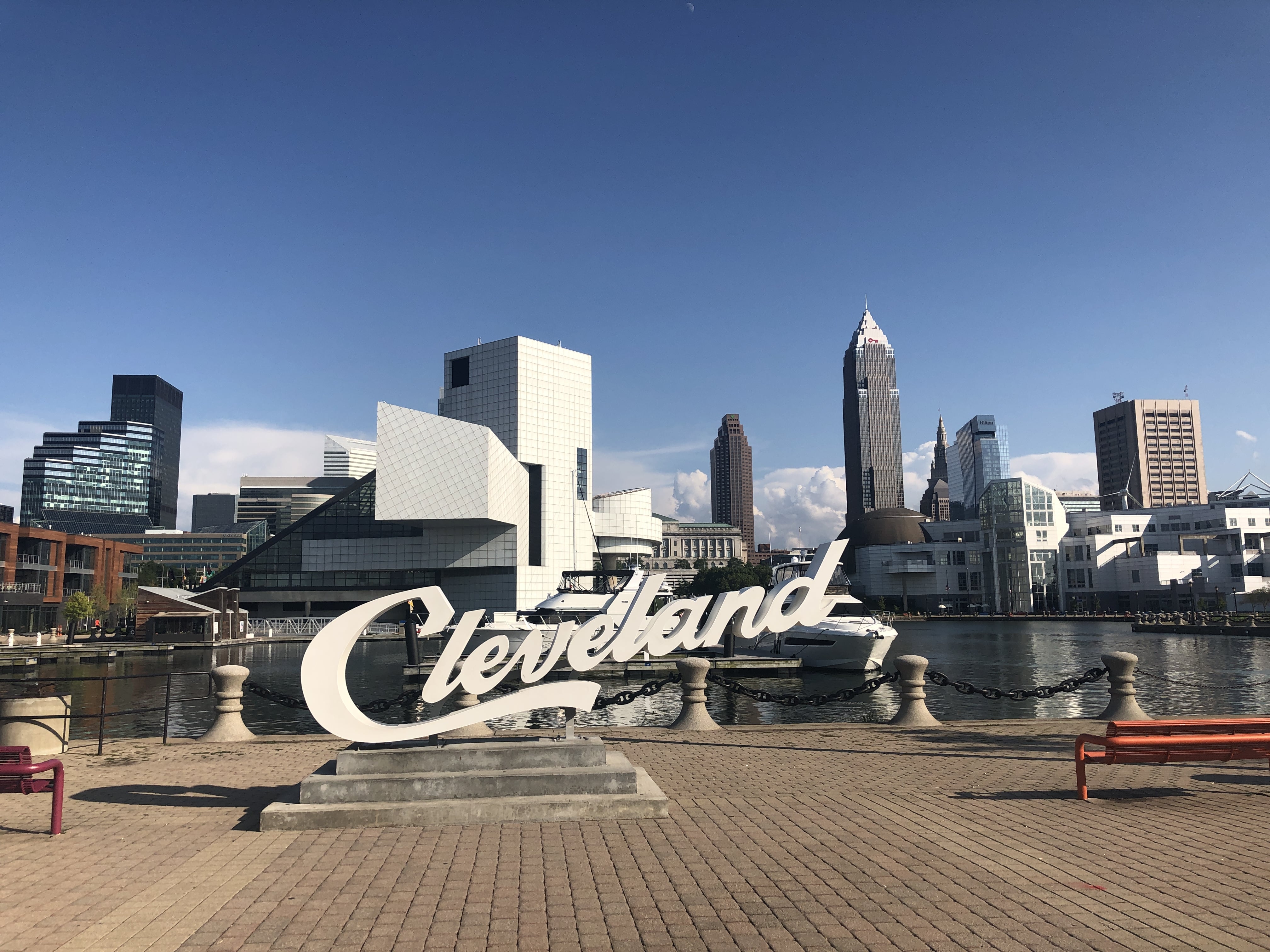Cleveland skyline on a sunny day, Ohio